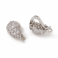 Застежки-твистеры из латуни с микропейвом и прозрачным фианитом KK-K271-10P