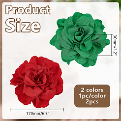 2 шт. броши из полиэстера с цветком 2 цветов JEWB-AR0001-26