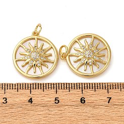 Латунные микропаве прозрачные подвески с фианитом&nbsp;KK-P308-83G
