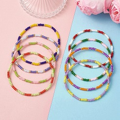 8 шт. браслеты из стеклянных бусин для мужчин и женщин&nbsp;BJEW-MZ00276