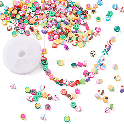 400шт 2 набора для самостоятельного изготовления эластичных браслетов DIY-CD0001-15