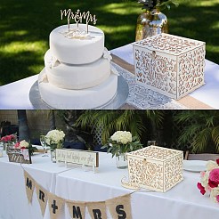 Резная деревянная шкатулка AJEW-WH0021-27