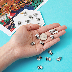 Сплавочные овальные бусины тибетского стиля &nbsp;PALLOY-TAC0009-19AS