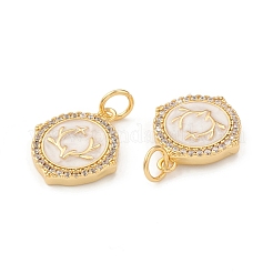 Кулоны из экологически чистой латуни с микропаве и кубическим цирконием KK-I698-15G