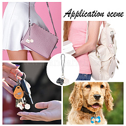 Ремешки для мобильных телефонов из сплава с эмалью и принтом «кошки и лапы» HJEW-AB00588