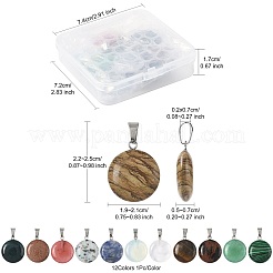 12шт 12 стиля подвески из натуральных и синтетических смешанных драгоценных камней&nbsp;G-FS0005-91