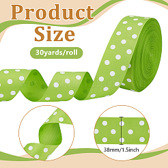 Лента из полиэстера в крупный горошек&nbsp;OCOR-WH0112-002B