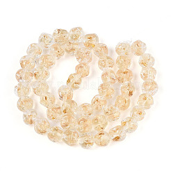 Ручной золотой фольги стекло бисер нитей FOIL-N029-04A