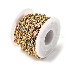 Латунные эмалированные цветочные звенья цепи CHS-H112-22G-01