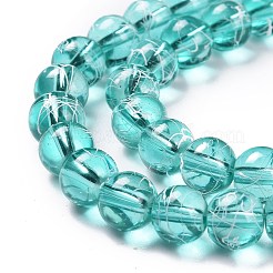 Строковые прозрачные стеклянные бусины в нитях GLAD-Q012-8mm-M