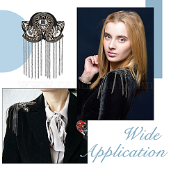 2 шт. модный эполет с кисточками из железа и фетра AJEW-FH0004-04A