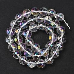 Гальванические природный кристалл кварца бусы пряди&nbsp;G-K285-09-10mm-02