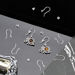 100 шт. прозрачные крючки для сережек из смолы&nbsp;RESI-CA0001-49