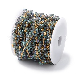 Цепочки из цветочных стеклянных бусин CHS-P016-41G