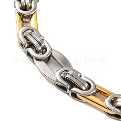 201 браслет из овальной византийской цепи из нержавеющей стали BJEW-B078-144GP