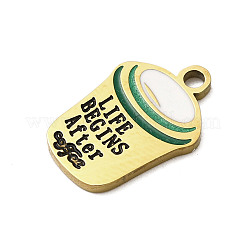 Подвески из нержавеющей стали 304 с эмалью&nbsp;STAS-I336-01G-03