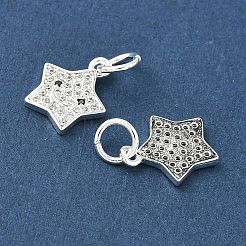 Латунные микропаве прозрачные кубические циркониевые подвески ZIRC-B002-52S