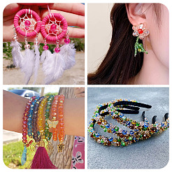 8 нить 8 стилей гальванические стеклянные бусины нити EGLA-TA0002-91