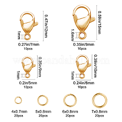 Латунные застежки-лобстеры и открытые кольца для прыжков&nbsp;KK-SC0001-41G