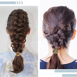 6 шт. резинки для волос из сплава 3 цветов&nbsp;DIY-CY0001-80A