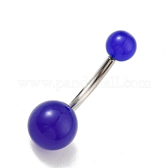 10шт светящаяся акриловая круглая изогнутая штанга из бисера AJEW-G041-01P