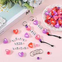 Наборы для самостоятельного изготовления цепочек из акрила и смолы на тему Дня матери DIY-SP0002-65