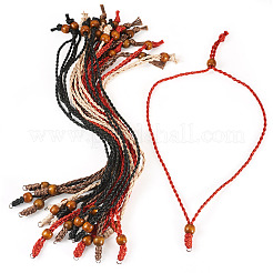 20 шт. 4-цветный регулируемый вощеный полиэстеровый шнур для изготовления ожерелий&nbsp;NJEW-TA00203