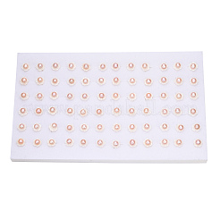 Серьги-гвоздики с цветком из натурального жемчуга и белой ракушки PEAR-N020-05J