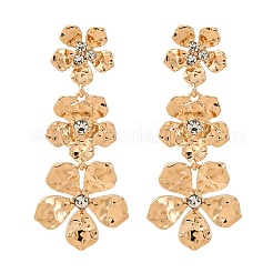 Серьги-гвоздики из цинкового сплава с цветком EJEW-Z107-02G