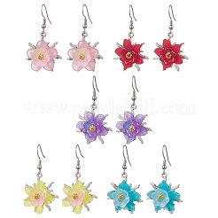 Серьги-подвески из цветочного сплава&nbsp;EJEW-JE06801