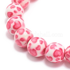 Эластичный браслет с круглыми бусинами из смолы BJEW-JB08676