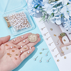 150 шт. железные серьги-гвоздики STAS-UN0063-55G