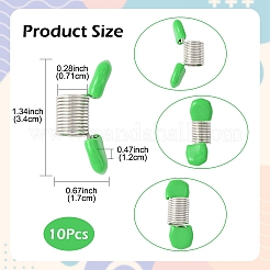 10 шт. железные мини-пружинные зажимы для бусин для изготовления бисерных украшений&nbsp;TOOL-YW0001-83