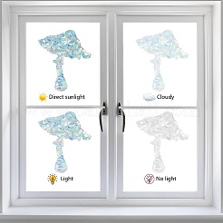 16 шт. 4 стиля водонепроницаемые пластиковые цветные лазерные витражные оконные пленки статические наклейки DIY-WH0314-141