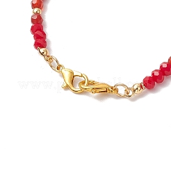 Браслеты из натуральных красных бусин агата для женщин&nbsp;BJEW-JB11572