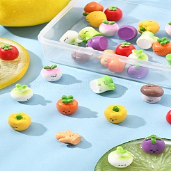 36шт 9 стиля смоляные растительные фигурки орнамент DJEW-FS0001-02