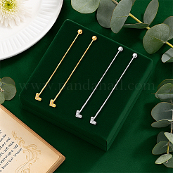 2 пара 2-х цветных латунных сережек-кисточек в форме сердца со стразами для женщин&nbsp;EJEW-GO0007-009