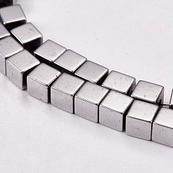 Гальванизировать немагнитных синтетический гематит бисер пряди G-J170A-4x4mm-01