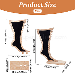 1 шт. бамбуковая стойка для хранения украшений в форме ступни ODIS-ME0001-01