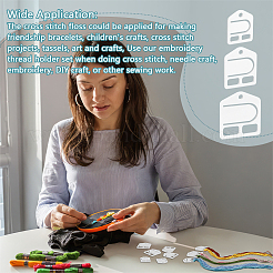 36 шт. 3 стиля акриловых досок для намотки ниток AJEW-NB0005-83