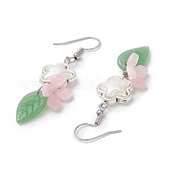 Серьги-подвески из нержавеющей стали 304 в стиле лэмпворк ручной работы&nbsp;EJEW-JE06430-02