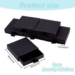 Картонные бумажные коробки для бижутерии с губкой внутри&nbsp;FIND-WH0199-43A