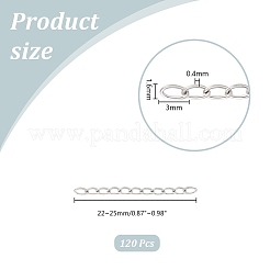 120 шт. удлинитель для цепей из нержавеющей стали 304&nbsp;STAS-UN0059-36P