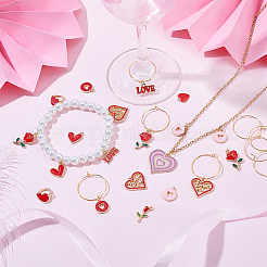 Набор для самостоятельного изготовления подвесок для бокалов ко дню святого валентина DIY-GA0008-29