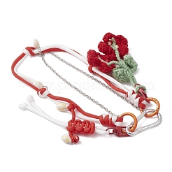 Вязаные крючком цветы-буфы&nbsp;HJEW-JM04395-02