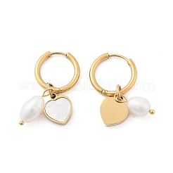 Серьги-кольца из нержавеющей стали 304 EJEW-M070-14G