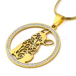 201 кулон из нержавеющей стали с изображением французского бульдога NJEW-S007-27G