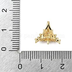 Латунные серьги-кольца из прозрачного кубического циркония KK-D369-03G