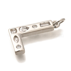 Латунные микропаве прозрачные подвески с фианитом KK-G521-01P-L