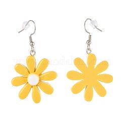 Серьги с подвесками из цветочной смолы EJEW-JE04553